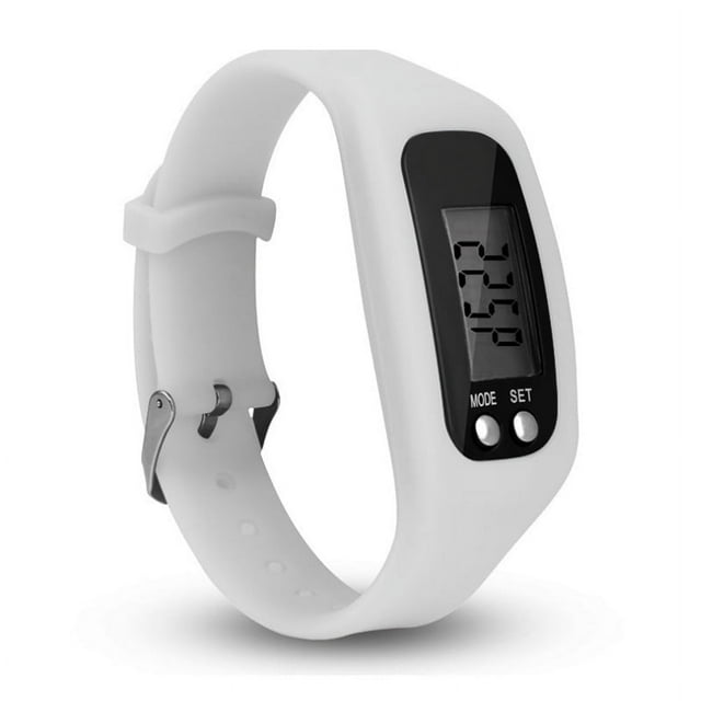 Pedometer Watch with LCD Display Simple Operation Walking Fitness Tracker Wrist Band Digital Step Counter New
