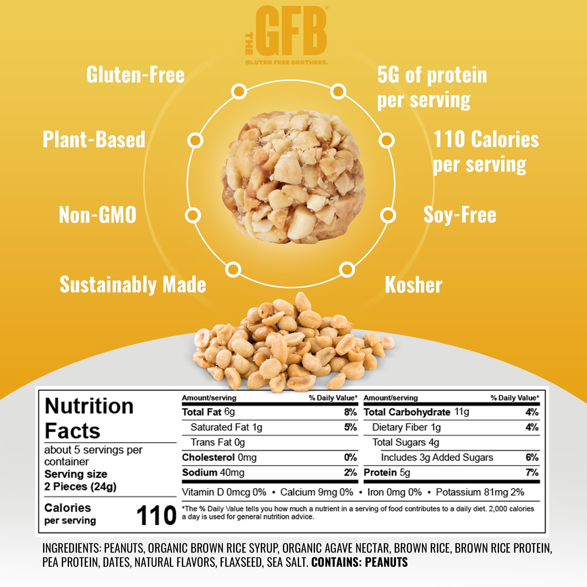 The GFB Gluten Free Protein Bites Variety Pack -Non GMO, Soy Free, Vegan, 4 oz 6 (CT)