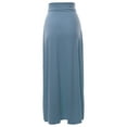 thumbnail image 3 of A2Y Women's Basic Foldable High Waist Floor Length Maxi Skirts Cement 2XL, 3 of 5