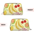 thumbnail image 3 of Large Clutch Leather Makeup Bag, Cartoon Fruit Graffiti Travel Toiletries Bag, Ladies Cosmetic Storage Bag, 3 of 8