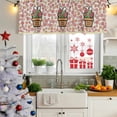 thumbnail image 5 of Easter Curtain Valances for Windows, Kitchen Valance Window Treatments Panel 2 Pack, Bunny Ears Spring Pink Flowers Potted Plant Rustic Rod Pocket Short Curtains for Bathroom Bedroom 54 x 18 Inch, 5 of 8