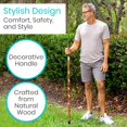 thumbnail image 6 of Wooden Walking Stick - Willow Cane for Seniors Hiking &  - Heavy Duty Carved Twisted Wood Sticks for Men & Women -  Support Pole for Outdoor Trekking & Weight Bearing, 6 of 8