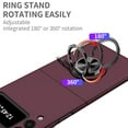 thumbnail image 3 of SaniMore for Samsung Galaxy Z Flip 4 6.7" 2022 Case with Magnetic Car Mount 360°Rotating Kickstand Anti-scratch Anti-shock Drop Resistant Slim Folding Case For Samsung Galaxy Z Flip 4, Winered, 3 of 7