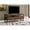 Multi-color, variant on 21.75" Black Particle Board Hollow Core & Black Metal TV Stand with 3 Drawers