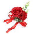 thumbnail image 1 of Uxcell Pulsera de Muñeca de Flor Artificial Paquete de 1 Rosa para Novia y Novio Decorativa 10x12cm Roja, 1 of 5
