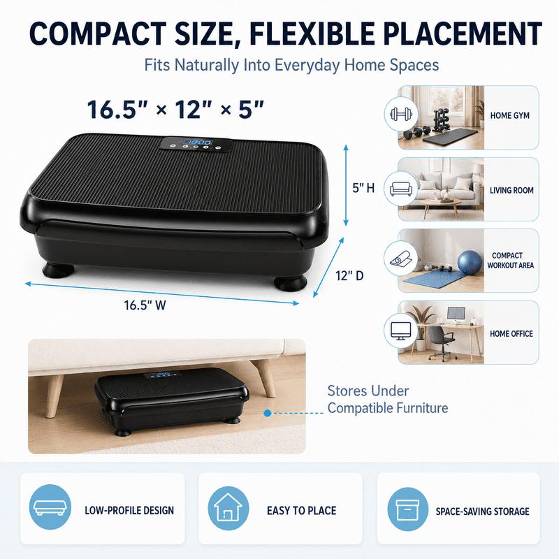 Vibration Plate Exercise Machine, Curved Vibration Plate for Lymphatic Drainage Weight Loss, 400 Lbs Capacity Shake Platform