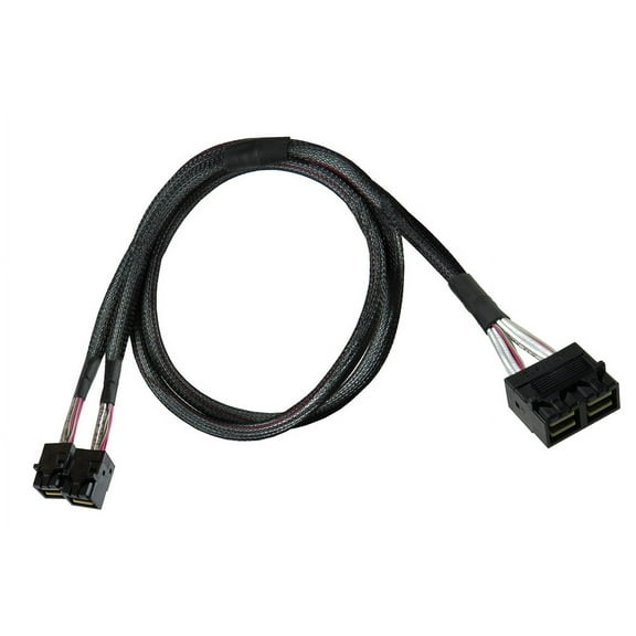 Mini SAS HD 8X SFF-8673 PCIe4.0 to Mini SAS HD 4X X2 Y Cable 100 CM