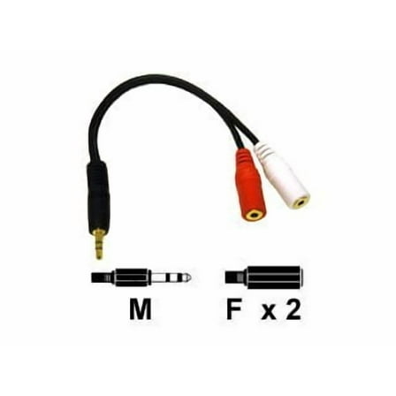 DEXT3.5MFF-6 6in 3.5mm stereo jack/plug x2