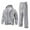 Gray, variant on HAiming Mens Tracksuit Full Zip Hoodies Jacket Baggy Jogging Pants Workout Set Fall 2 Piece Sport Outfits
