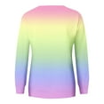 thumbnail image 5 of CaiJunJia Sweatshirts for Womens No Boundaries Women's Fall Tie dye Crewneck Sweatshirt Winter Long Sleeve Casual Drop Shoulder Pullover Tops, 5 of 6