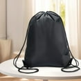 thumbnail image 7 of 2 Pcs Black Drawstring Bag Waterproof String Backpack Cloth Lightweight Gym Storage Draw Strings Back Cinch Sack Knapsack, 7 of 7