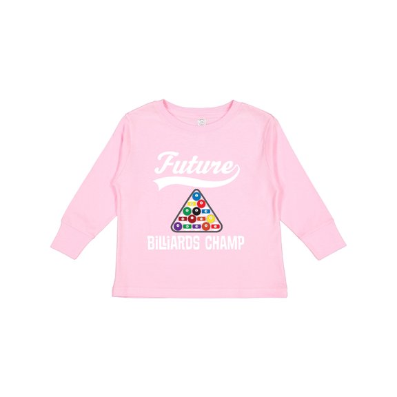 Inktastic Future Billiards Champ Boys or Girls Long Sleeve Toddler T-Shirt