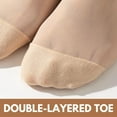 thumbnail image 6 of Seamless No Show Socks Ultra Thin Liner Socks for Women Lightweight Flat Boat Line Cotton Footies 3Pairs, 6 of 8