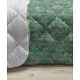 thumbnail image 3 of Bird Down Alternative Comforter, Pelican Creature Exotic Nature Flowers Illustration Print in Pastel Tones, Microfiber Quilt for All Season, 5 Sizes, Almond Green Multicolor, by Ambesonne, 3 of 3