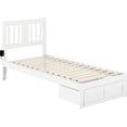 thumbnail image 1 of Pemberly Row Lit de Rangement Simple TG avec Chargeur USB en Blanc, 1 of 6