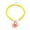 Yellow, variant on Vibrant Chunky Gold Plated Sun Pendant Necklace with Pink Bead Chain & Imitation Pearl Accent, Bohemian Statement Jewelry for Women
