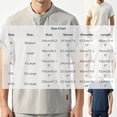 thumbnail image 3 of successthop Collarless Shirts for Men Short Sleeve T Shirt with Button Mock Neck Top Breathable Vacation Clothes Gray, 3 of 5