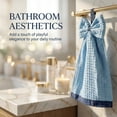 thumbnail image 2 of Unique Bargains 2 Pack Waffle Weave Hanging Hand Towels with Bowknot Blue 13" x 9", 2 of 7
