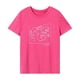 thumbnail image 1 of Camiseta de mujer Ropa deportiva de verano Traje Camisa de cuello redondo suave para el trabajo de vacaciones Rosa Rosa, 1 of 7