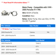 thumbnail image 2 of Water Pump - Compatible with 1999 - 2005 Porsche 911 996 2000 2001 2002 2003 2004, 2 of 2