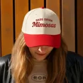 thumbnail image 3 of Dads Drink Mimosas Hat, Hilarious Quote Embroidered Trucker Cap, Adjustable Snapback Baseball Hat for Fathers, Perfect for Parties, Brunch and Everyday Outfits, 3 of 5