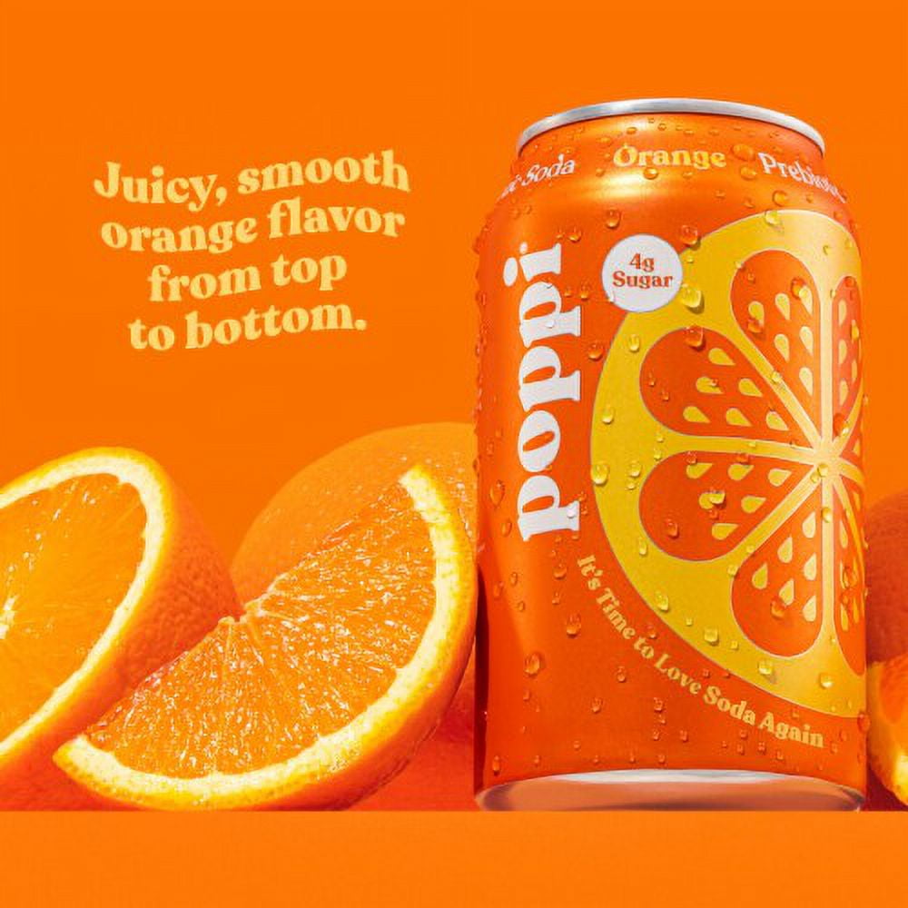 2X - Poppi Orange Prebiotic Soda 12 fl oz - Walmart.com
