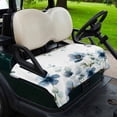 thumbnail image 2 of Golf Cart Seat Covers for 2 Seater,Navy Blue Floral Microfiber Cart Seat Towel Blanket,Watercolor Eucalyptus Leaves Butterfly Absorbent NonSlip Bench Seats Protector for Golf Course 51"x31", 2 of 9