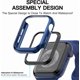 thumbnail image 5 of IP68 Waterproof Apple Watch case Shockproof Bumper Cover Built-in Screen Protector, Compatible with Apple Watch Series 6/5/4/SE 40mm Case - Blue case and Black Screen Frame, 5 of 5