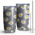 thumbnail image 1 of Gobelet 20oz avec Couvercle et Paille en Acier Inoxydable Isolé sous Vide pour Eau Café, Double Paroi, Réutilisable pour Boissons Chaudes, 1 of 6
