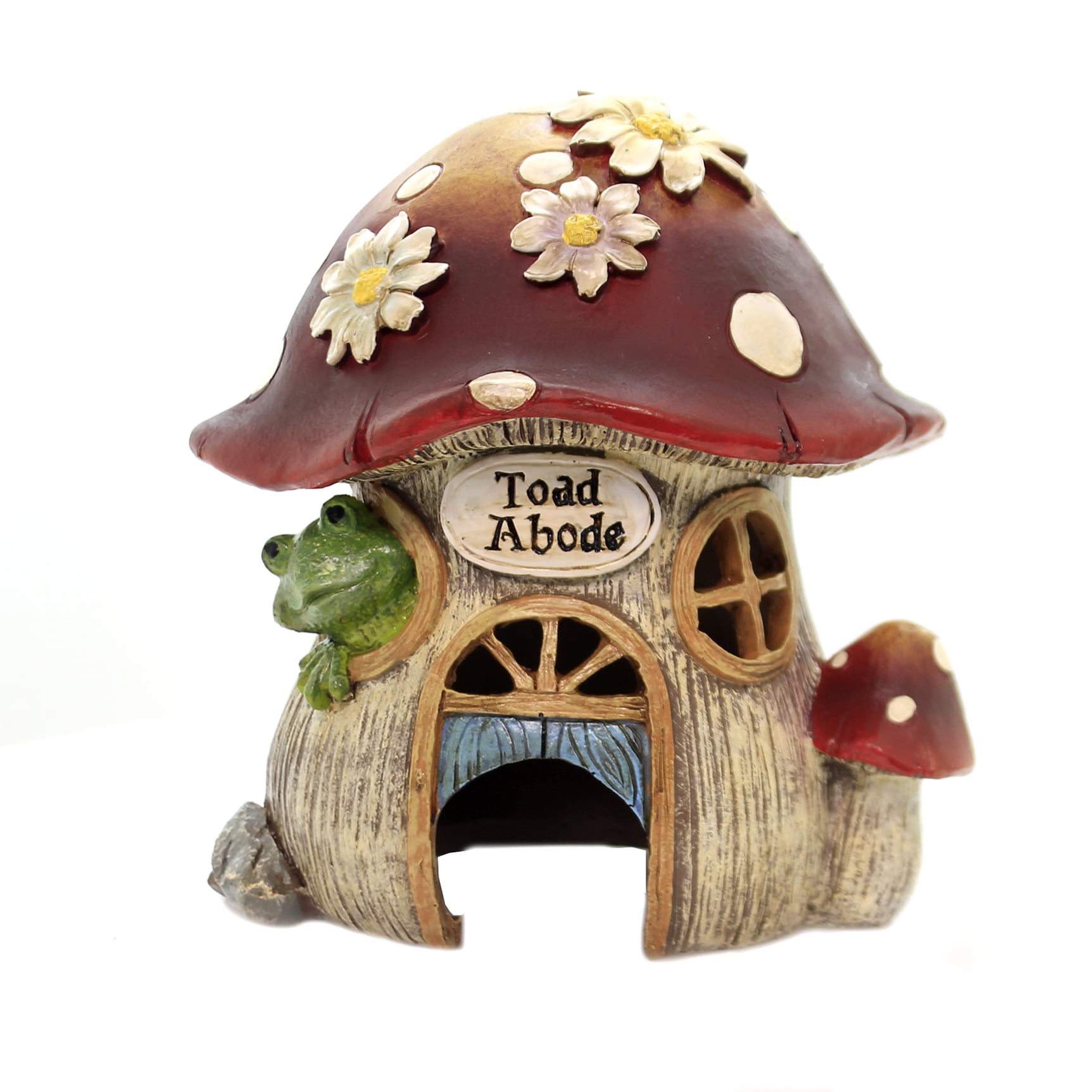 Home & Garden Toad Abode Garden Statue Polyresin Frog House Mushroom