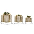thumbnail image 3 of Savings Oefntac Christmas Decorations 3PCS Luminous Christmas Iron Decorative Box,Shopping Window Gift Box,Christmas Tree Decoration,Flocking Gift Box, 3 of 9
