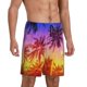 thumbnail image 2 of Balery Palm Trees at Sunset Pantalones cortos de pijama de punto de algodón para hombre con cinturilla y bolsillos-4X-Large, 2 of 6