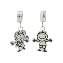 Hallmark Jewelry Connections Dangle Charms, Stainless Steel, 25 inches
