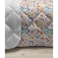thumbnail image 3 of Floral Down Alternative Comforter, Slavic Floral Motifs Typical Eastern European Folk Look, Microfiber Quilt for All Season, 5 Sizes, Pale Pink Khaki, by Ambesonne, 3 of 3
