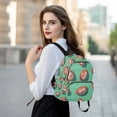 thumbnail image 6 of FORMRS Mini Backpack Purse for Women Quilted Travel Daypack Casual Shoulder Bag, Brown American Footballs, 6 of 7