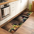 thumbnail image 2 of Red Wine 2'x6' Runner Rugs for Hallway Kitchen Bedside Non Slip Washable, Grapes Glasses Country Wooden Farmhouse Entryway Rug Runners with Rubber Backing, Long Carpet Runner for Laundry Room, 2 of 8