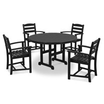 POLYWOOD La Casa Café 5-Piece Dining Set in Black