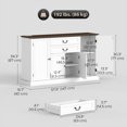 thumbnail image 3 of HOMCOM Buffet de Ferme 58 Pouces avec Station de Charge Blanc, 3 of 10