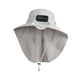 thumbnail image 4 of Sombrero de ala ancha para niños con ventilador solar, sombrero refrescante, sombrero transpirable para viajes y campamentos. Gris claro, 4 of 9