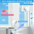 thumbnail image 3 of TERRALYX Portable AC Window Vent Kit,157inches(400cm) AC Window Seal Kit for Portable Air Conditioner with 100% Airtight Coupler and Filter Fit for Rotating and Tilting Skylight Casement Windows, 3 of 7