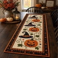 thumbnail image 6 of Autumn Spell Quilted Table Runner,Halloween Pumpkin Tablecloth ,Fall Decor Embroidered Farmhouse Desk Cover, Holiday Kitchen Dining Decorations for Home Party, 6 of 7