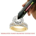 thumbnail image 7 of 3 1/5 ct. t.w Center 7.5MM Round Cut Lab Created Moissanite Diamond Halo Engagement Bridal Ring Set For Women In 10K Solid Yellow Gold (G-H Color, VVS1 Clarity,3.20 Cttw)-6.5, 7 of 7