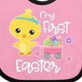 thumbnail image 4 of Inktastic My 1st Easter with Baby Chick and Eggs in Wagon Boys or Girls Baby Bib, 4 of 4