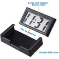 thumbnail image 3 of 3 Pcs Mini Digital Clock Small Digital Clock Stick on Battery Operated Self Adhesive Bracket for Car Dashboard Fridge (Black), 3 of 6