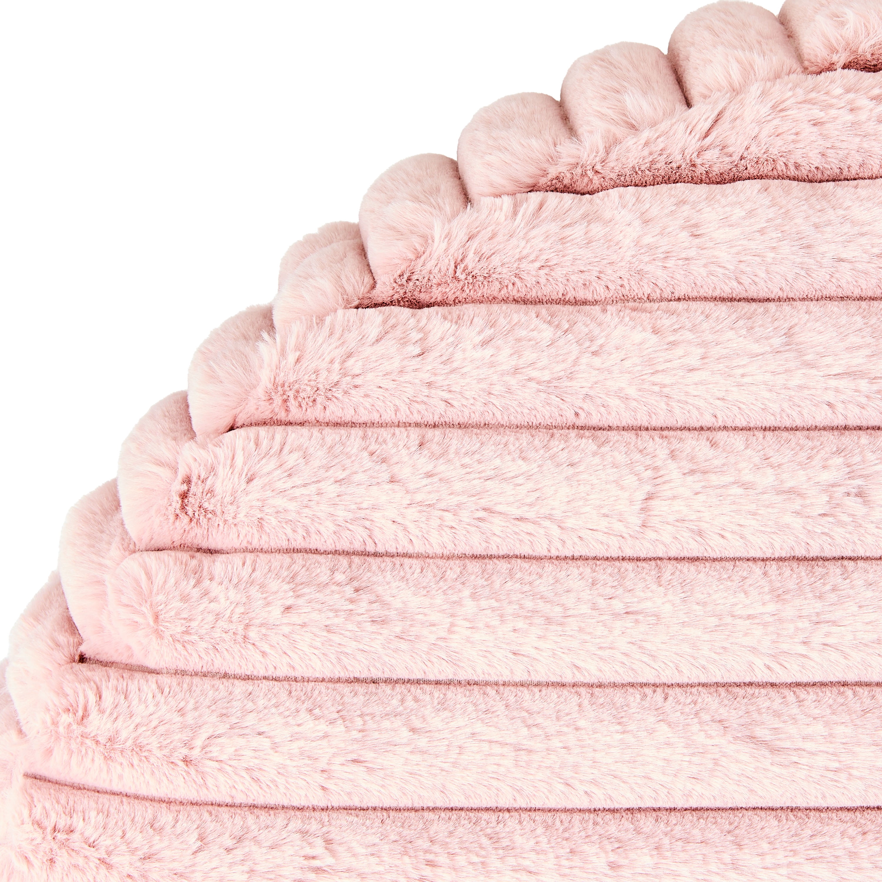 Vibrant Life Large Ribbed Round Orthopedic Pet Bed, Pink, 30"