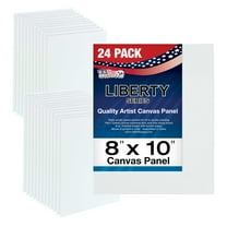 U.S. Art Supply 24-Pack of 8 X 10 inch Professional Artist Quality Acid Free Canvas Panel Boards for Painting Value Pack (1 Full Case of 24 Single Canvas Board Panels)
