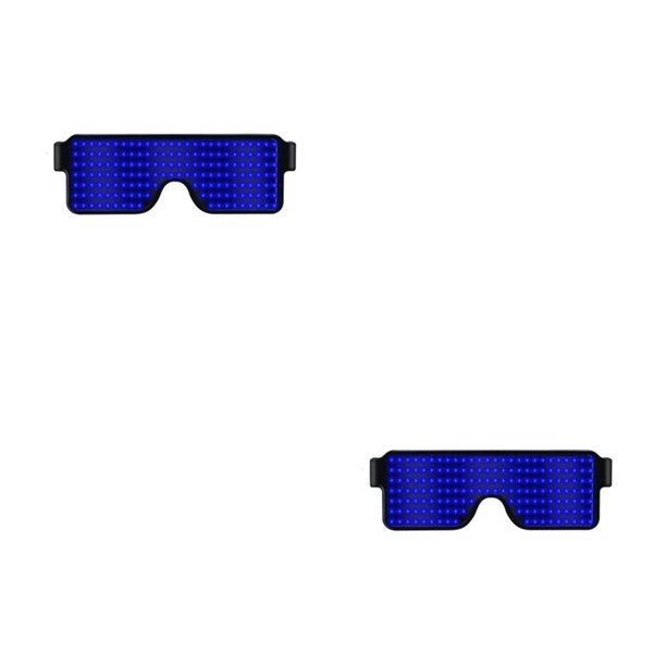 Bewildely 8 modos Quick Flash USB Led Party USB Charge Gafas luminosas Glow Gafas de sol Navidad Concierto Luz Juguetes Decoraciones de Halloween Type2 NO2 Bewildely CBP070660