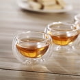 thumbnail image 6 of Set of 6 Double Walled Glass Small Tea Cups, Hand Blown Clear Borosilicate Glass Tea Tasting Cup, 6 of 7