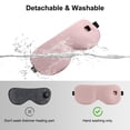 thumbnail image 5 of Hootek Heated Eye Mask, Silk Cordless Warm Eye Compress for Dry Eyes, Light Blocking Heat Eye Mask for Women Men Soft Eye Heating Pad for Dry Eyes, Travel, Rechargeable, Washable Cover, Pink, 5 of 7