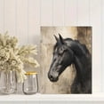 thumbnail image 2 of Majestic Black Horse Portrait Canvas Print, Ideal for Living Room, Bedroom, Office, Dining Room, Hallway Decor, 2 of 8